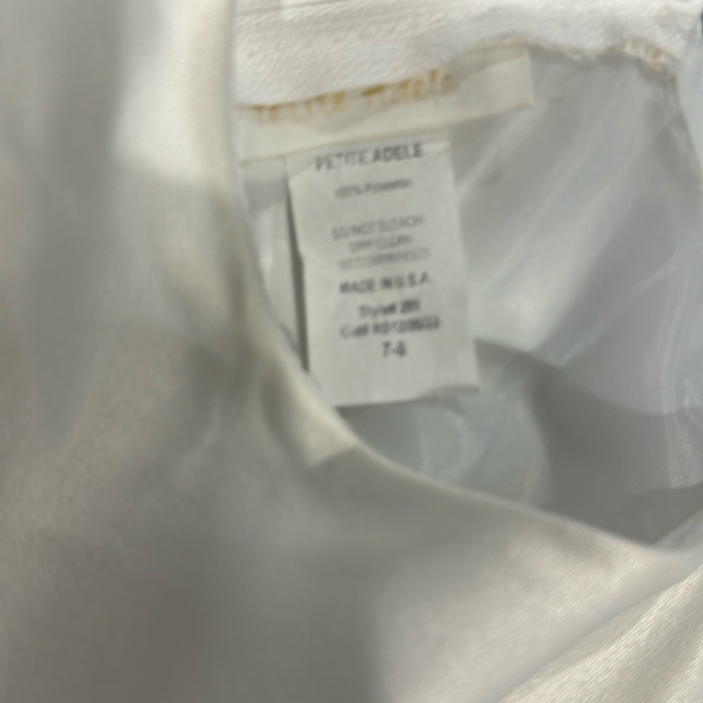 Adele Elegant White Kids Dress  size7-8 - Picture 9 of 10